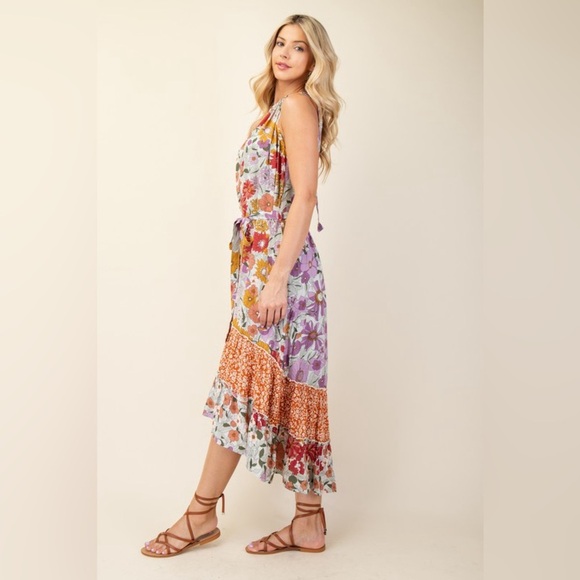 GiGiO Floral Sleeveless Dress - Multicolor Floral - Picture 3 of 5